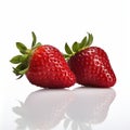 Strawberry Product Photography With Backlit Style And White Background