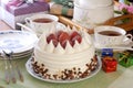 Strawberry pudding cake