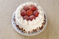 Strawberry pudding cake