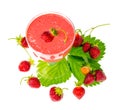 Strawberry puree of fresh berries, sweet dessert Royalty Free Stock Photo