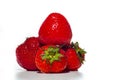 Strawberry pyramid on a white background