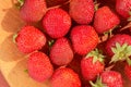 Strawberry red berry ripe fresh fruit, green