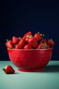 Strawberry red fruit ripe freshness healthy fresh bowl food background berry Royalty Free Stock Photo