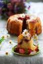 STRAWBERRY RHUBARB BUNDT CAKE.style vintage