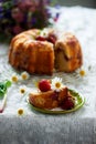 STRAWBERRY RHUBARB BUNDT CAKE.style vintage