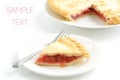 Strawberry rhubarb pie Royalty Free Stock Photo