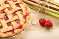 Strawberry Rhubarb Pie Royalty Free Stock Photo