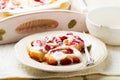 Strawberry roll. .selective focus. Royalty Free Stock Photo