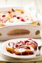 Strawberry roll. .selective focus. Royalty Free Stock Photo