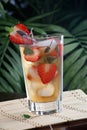 Strawberry Sage Iced Tea Royalty Free Stock Photo