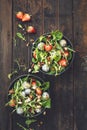 Strawberry Salade with Spinach, Dragon Fruit, Almond