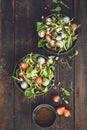 Strawberry Salade with Spinach, Dragon Fruit, Almond