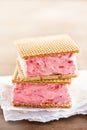 Strawberry sandwich ice cream