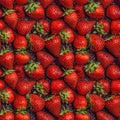 Strawberry seamless pattern background. Realistic photographic style.