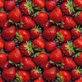 Strawberry seamless pattern background. Realistic photographic style.