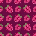 Strawberry seamless pattern - vector texture Royalty Free Stock Photo