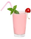 Strawberry Shake decorated pair of cherries