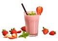 Strawberry shake isolated