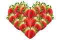 Strawberry, shape of heart