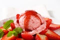 Strawberry sherbet Royalty Free Stock Photo