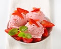 Strawberry sherbet Royalty Free Stock Photo