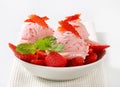 Strawberry sherbet Royalty Free Stock Photo