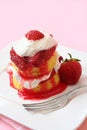 Strawberry shortcake. Royalty Free Stock Photo