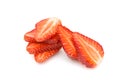 Strawberry slices cut. Royalty Free Stock Photo