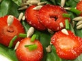 Strawberry slices in salad