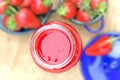 Strawberry smoothie - juice Royalty Free Stock Photo