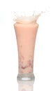 Strawberry smoothie with splas Royalty Free Stock Photo
