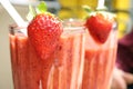 Strawberry smoothies Royalty Free Stock Photo