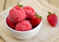 Strawberry sorbet