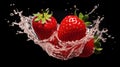 Strawberry Splash Royalty Free Stock Photo