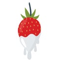 Strawberry, splash Vector Icon Royalty Free Stock Photo