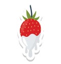 Strawberry, splash Vector Icon editable Royalty Free Stock Photo