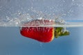 Strawberry splash in water Royalty Free Stock Photo