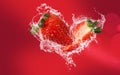 Strawberry splash Royalty Free Stock Photo