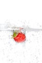 Strawberry Splashing Into Water Royalty Free Stock Photo