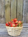 Strawberry strawberries red wooden background berries forest garden