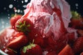 Strawberry Sundae Splash Royalty Free Stock Photo