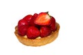 Strawberry Tart ,isolated on white Royalty Free Stock Photo