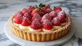 Strawberry Tart With Lemon Curd Royalty Free Stock Photo