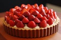 Strawberry tart. Generate Ai Royalty Free Stock Photo