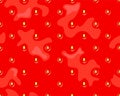 Strawberry texture. Juicy seamless background. Vector illustration.