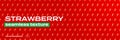 Strawberry texture pattern, background seamless realistic vector. Strawberry berry texture, red glossy background with seeds,