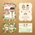 Strawberry theme wedding couple bride and groom