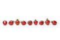 Strawberry tomatoes in a row Royalty Free Stock Photo