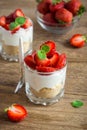 Strawberry trifle mini dessert