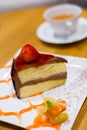 Strawberry vanila cake